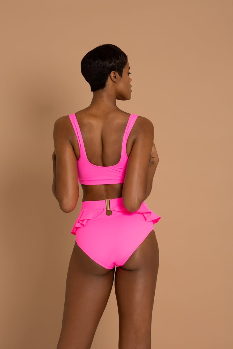 Antigua Square Neck Top Pink Adina Reay